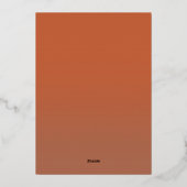 Moderne Elegante schicke Foil Einladung (Rückseite)