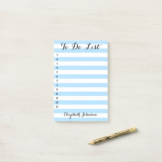 Moderne Elegante schicke, trendige Blautöne, die a Post-it Klebezettel (Auf Schreibtisch)