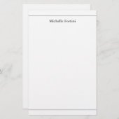 Moderne Elegante Schlicht Minimalistisch Briefpapier (Vorne/Hinten)