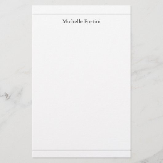 Moderne Elegante Schlicht Minimalistisch Briefpapier (Vorderseite)