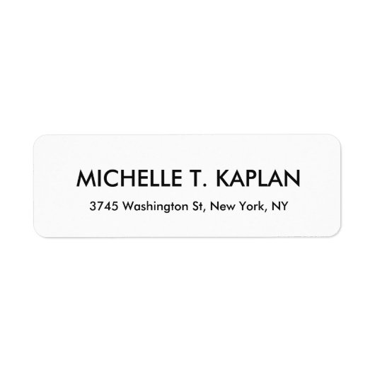 Moderne Elegante Schlicht Schwarz & Weiß Minimalis (Vorne)