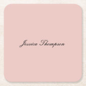 Moderne Elegante Schlichte Bezeichnung Berufliche Rechteckiger Pappuntersetzer (Vorderseite)