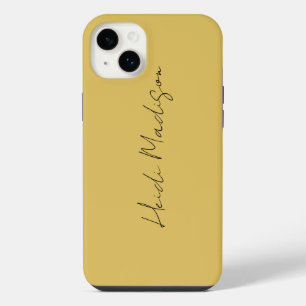 Moderne Elegante Schlichte Einfache Goldene Kallig iPhone 14 Plus Hülle