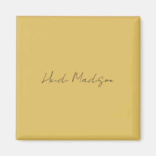 Moderne Elegante Schlichte, einfache Goldfarbenkal Magnet (Vorne)