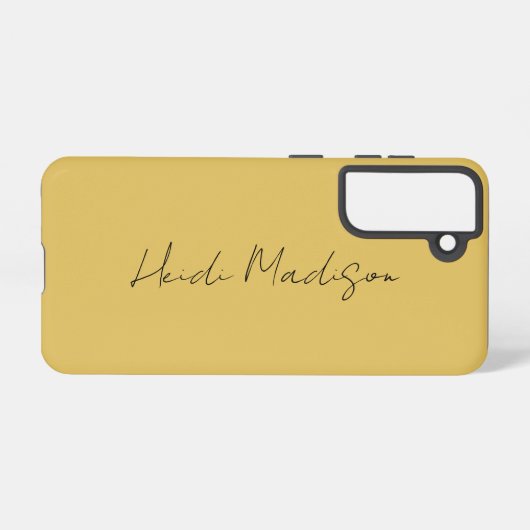 Moderne Elegante Schlichte, einfache Goldfarbenkal Samsung Galaxy Hülle (Rückseite (Horizontal))