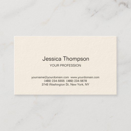 Moderne Elegante Schlichte, einfache Signatur Visitenkarte (Vorderseite)