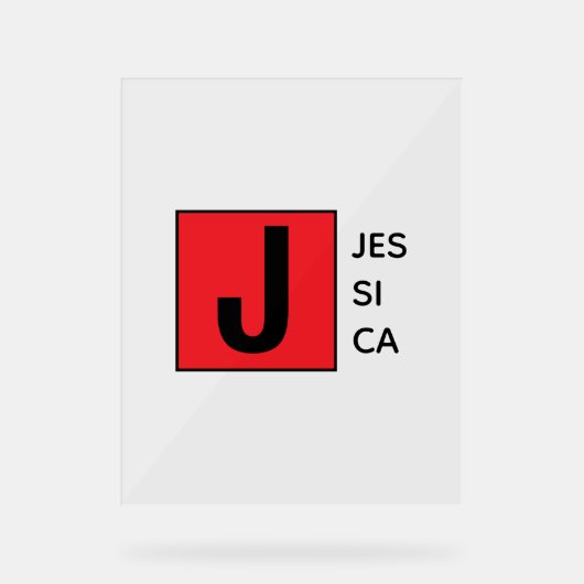 Moderne elegante schlichte professionelle Monogram Acrylschild (Vorderseite)