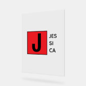 Moderne elegante schlichte professionelle Monogram Acrylschild (Winkel)