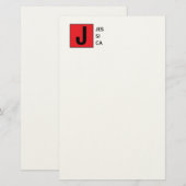 Moderne elegante schlichte professionelle Monogram Briefpapier (Vorne/Hinten)