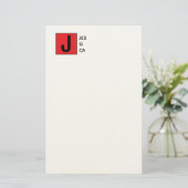 Moderne elegante schlichte professionelle Monogram Briefpapier (Stehend Vorderseite)