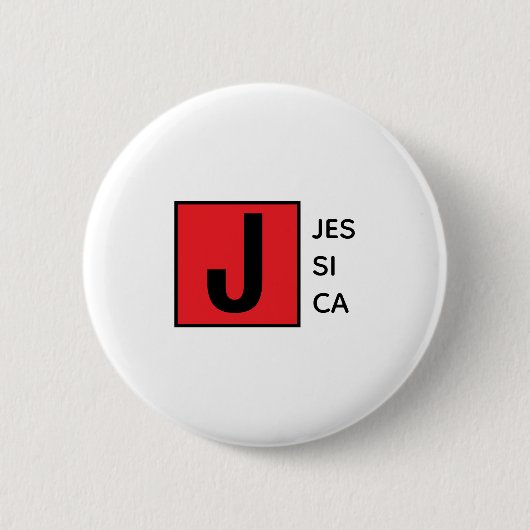 Moderne elegante schlichte professionelle Monogram Button (Vorderseite)