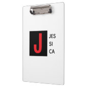 Moderne elegante schlichte professionelle Monogram Klemmbrett (Links)