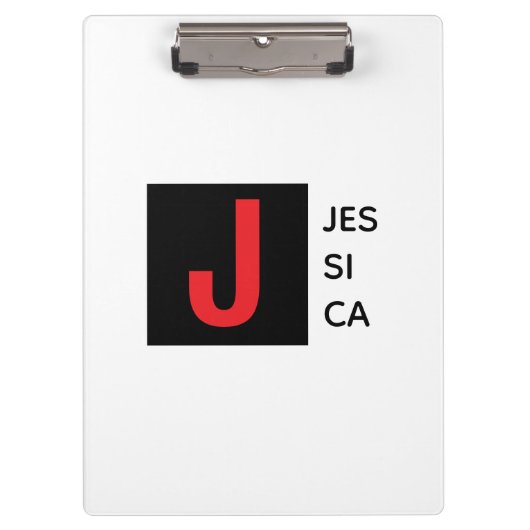 Moderne elegante schlichte professionelle Monogram Klemmbrett (Vorderseite)