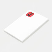 Moderne elegante schlichte professionelle Monogram Post-it Klebezettel (angewinkelt)