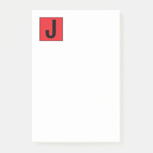 Moderne elegante schlichte professionelle Monogram Post-it Klebezettel