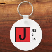 Moderne elegante schlichte professionelle Monogram Schlüsselanhänger (Vorderseite)