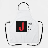 Moderne elegante schlichte professionelle Monogram Schürze (Vorderseite)