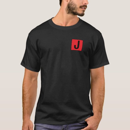 Moderne elegante schlichte professionelle Monogram T-Shirt (Vorderseite)