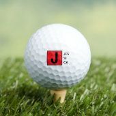 Moderne elegante schlichte professionelle Namensmo Golfball (Insitu T-Shirt)