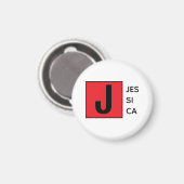 Moderne elegante schlichte professionelle Namensmo Magnet (Vorderseite/Rückseite)