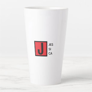 Moderne elegante schlichte professionelle Namensmo Milchtasse