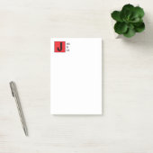 Moderne elegante schlichte professionelle Namensmo Post-it Klebezettel (Büro)