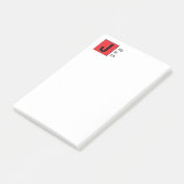 Moderne elegante schlichte professionelle Namensmo Post-it Klebezettel (angewinkelt)
