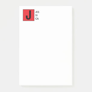 Moderne elegante schlichte professionelle Namensmo Post-it Klebezettel