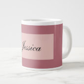 Moderne Elegante Schlichte Rose Gold Ihr Name Jumbo-Tasse (Vorderseite Rechts)