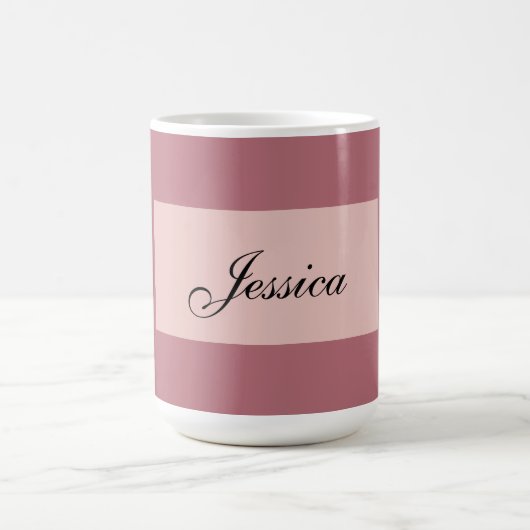 Moderne Elegante Schlichte Rose Gold Ihr Name Kaffeetasse (Mittel)