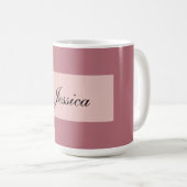 Moderne Elegante Schlichte Rose Gold Ihr Name Kaffeetasse (VorderseiteRechts)