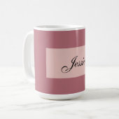 Moderne Elegante Schlichte Rose Gold Ihr Name Kaffeetasse (Vorderseite Links)