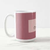 Moderne Elegante Schlichte Rose Gold Ihr Name Kaffeetasse (Links)