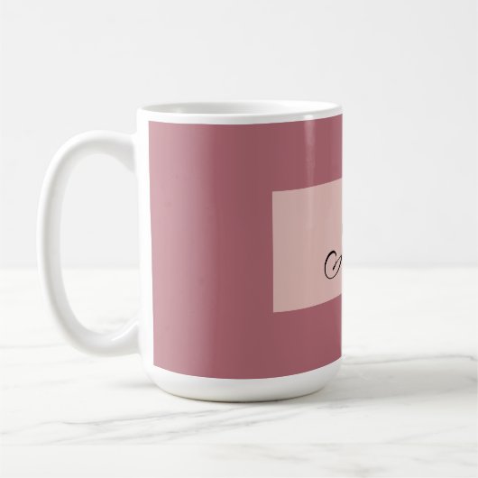 Moderne Elegante Schlichte Rose Gold Ihr Name Kaffeetasse (Links)
