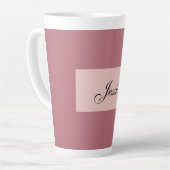 Moderne Elegante Schlichte Rose Gold Ihr Name Milchtasse (Linke Ecke)