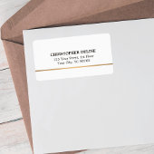 Moderne, elegante, schlichte, weiße Imitate Kupfer Adressaufkleber