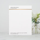 Moderne, elegante, Schlichte, weiße Imitate Kupfer Briefbogen (Stehend Vorderseite)