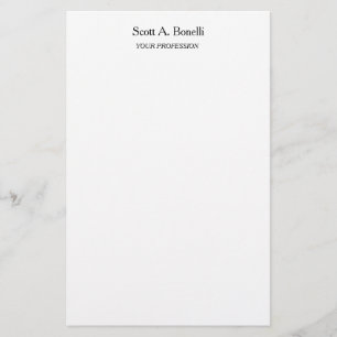Moderne Elegante Schlichte Weiße Spezial Briefpapier