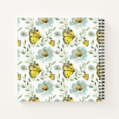 Moderne Elegante Schmetterlingswasserfarbe persona Notizblock (Rückseite)