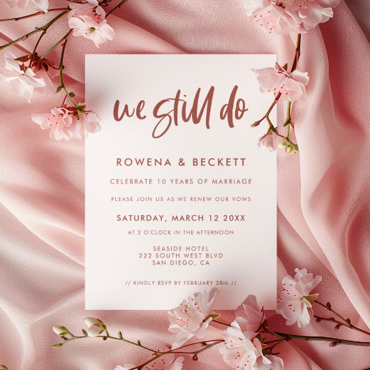 Moderne elegante Schneeflocken Wir machen noch Vow Einladung