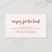Moderne, elegante Schneepinke Rezept Karte (Vorderseite)
