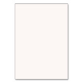 Moderne, elegante, schneerosa Sitzkarten Tischnummer (Rückseite)