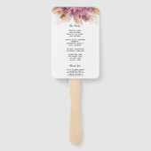 Moderne Elegante Schönheit Rosa Orchid & Pampas & Fächer (Rückseite)