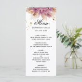 Moderne Elegante Schönheit Rosa Orchid & Pampas & Menükarte (Stehend Vorderseite)