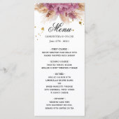 Moderne Elegante Schönheit Rosa Orchid & Pampas & Menükarte (Vorderseite)