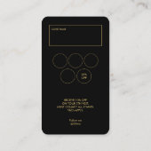Moderne elegante Schönheitssalon-Monogramm-QR-Code Visitenkarte (Rückseite)