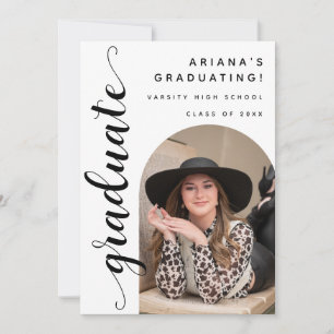 Moderne elegante Schrift Foto-Abschluss-Open-House Einladung