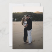 Moderne elegante Schrift Foto  Save The Date (Rückseite)