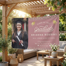 Moderne elegante Schrift Gold-Abschlussfoto Cassis