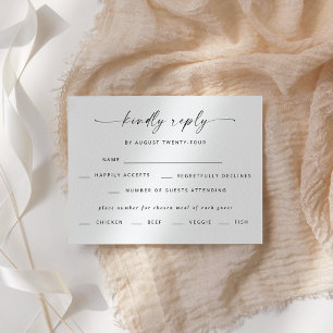Moderne elegante Schrift Hochzeit-RSVP Einladung